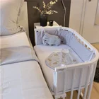 Детская кроватка в скандинавском стиле со звездами, утолщенная детская кроватка-бампер, подушка, детские подушки, декор для новорожденных, комнаты