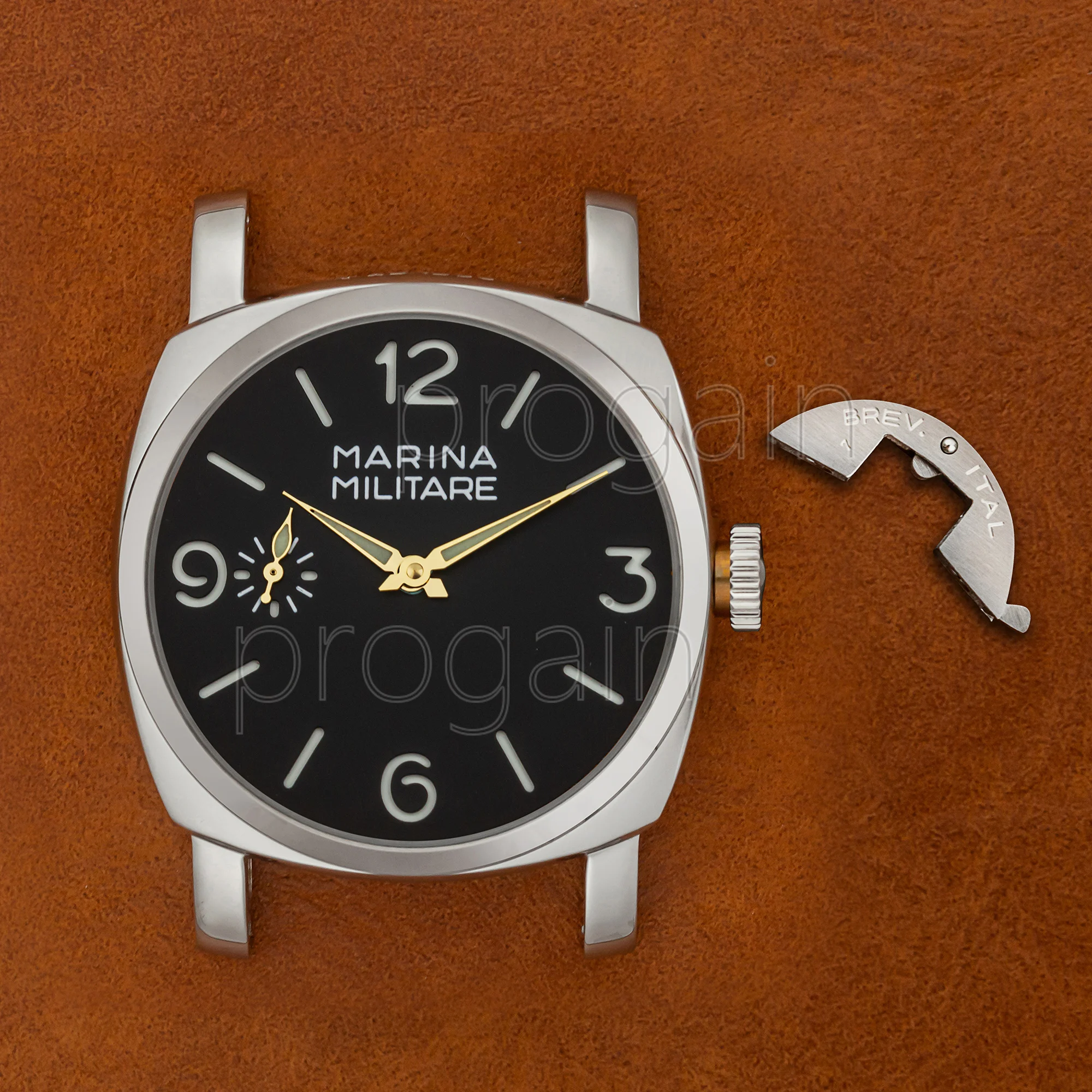 Фото Корпус часов PAM 6152, корпус 47 мм, винтажный корпус, циферблат, стрелки для ETA 6497/6498 ST3600, механизм, корпус часов из нержавеющей стали, корпус PAM 6152 №4