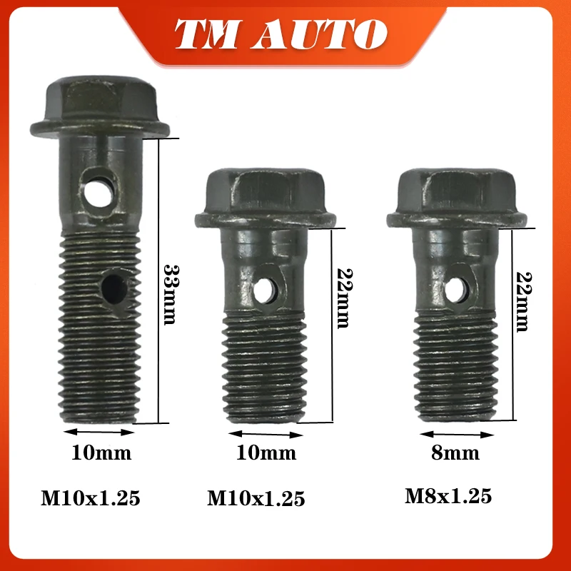 

M8/M10x1.25mm Brake Master Cylinder Oil Hose Screw Banjo Bolt Motorcycle Universal Tube Tubing Screws Bolts