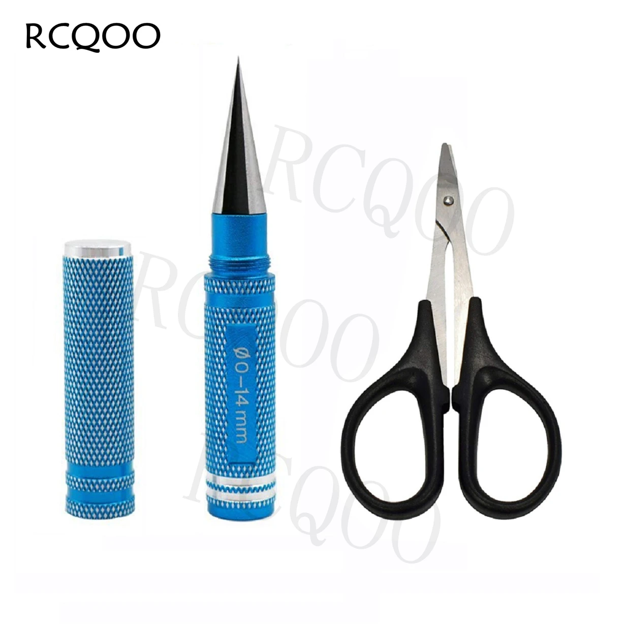 

Universal 0-14mm RC Reamer Hole Puncher with Sleeve & Curved Tool Drills Set for RC Body Shell RC (Blue)