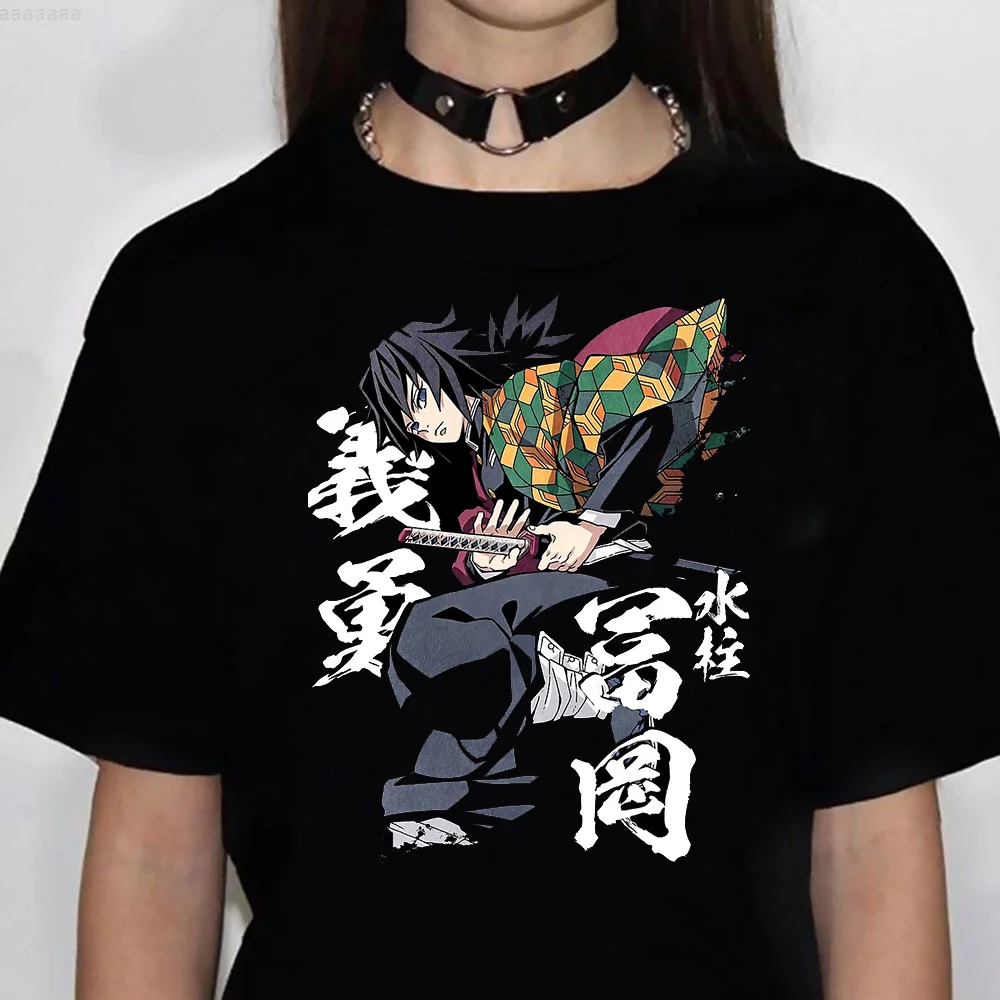 

Топ Kokushibo с рассекающим демонов Kimetsu No Yaiba женская уличная одежда летняя аниме футболка женская японская дизайнерская забавная одежда