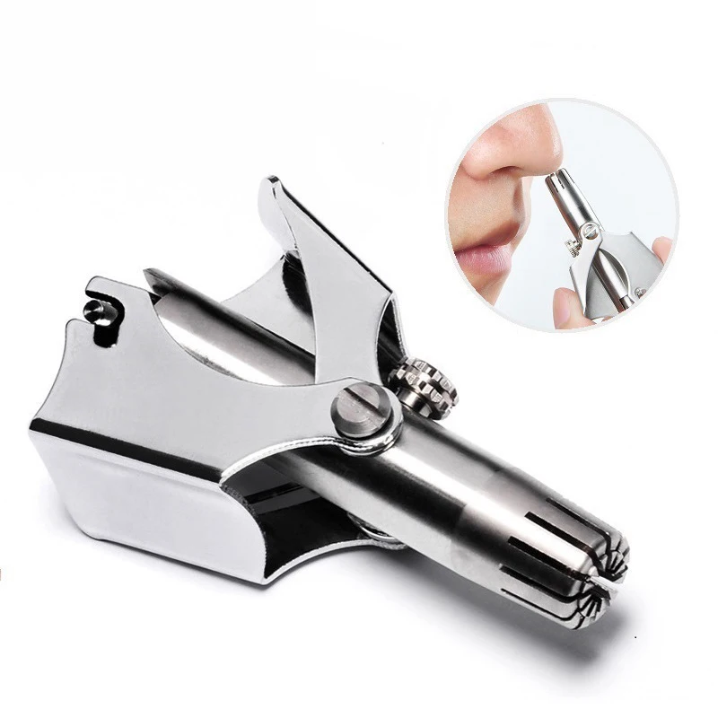 

New Nose Hair Ear Trimmer For Men Stainless Steel Manual Washable Portable Tondeuse Nez hair remover Nose Vibrissa Razor Shaver