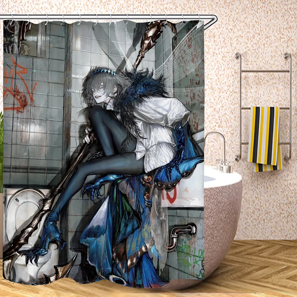 Современный Стиль Святой Свет И Зло Мультяшная Занавеска Для Душа Экологически