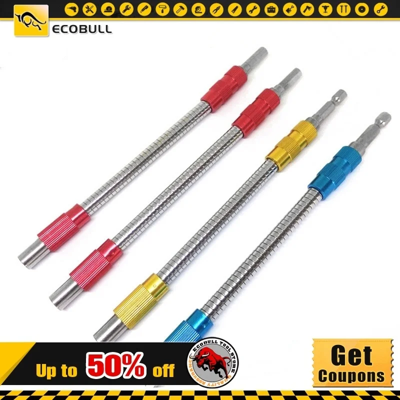 

1/4" 200mm Flexible Shaft Hex Electronics Drill Extention Screwdriver Bit Holder Connect Rod Power Tool Accessories