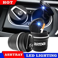 2022 new ashtray with led light with cover creative personality car supplies for mazda 2 3 5 6 m5 ms cx 4 cx5 cx6 m3 m6 mx3 mx5