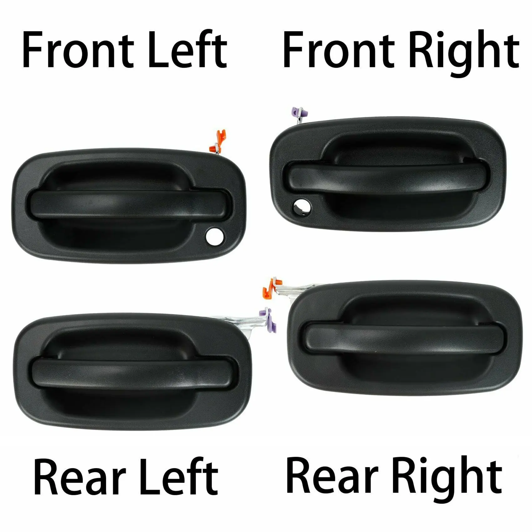 

4Pcs Exterior Door Handle 15034985 15034986 15107655 15107656 Fit for Chevrolet Silverado/Tahoe/Suburban Door Handle New