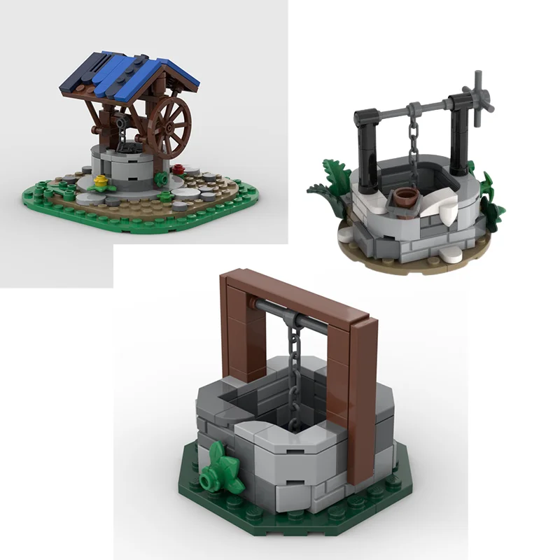 Строительная модель MOC средневековая деревня маленькая скважина сделай сам