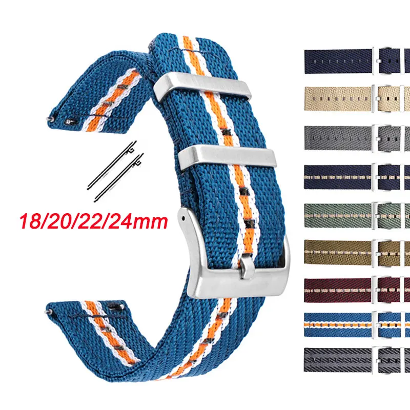 

Weave Nylon Strap For Huawei Gt2 Pro Amazfit GTR 3 Pro Galaxy watch 3 S3 Universal Band 18mm 20mm 22mm 24mm For Seiko Watchband