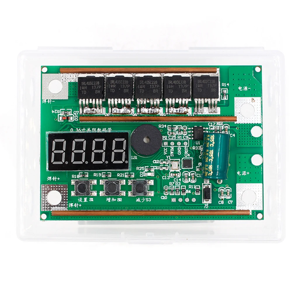 

Сварочный аппарат с цифровым дисплеем, 12 В, 100 Зубцов, регулируемая плата управления для точечной сварки, автоматическое питание от литиевог...