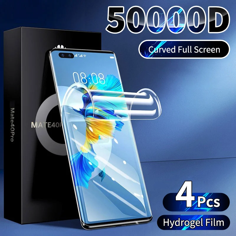 

Гидрогелевая пленка с полным покрытием для Huawei P30 P20 P40 Lite P50 Pro, защитная пленка для экрана Huawei Mate 30 20 40 50 Pro P Smart 2019 Z, 4 шт.