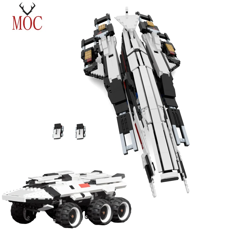 

Игрушка Moc Game Massc Effection SSV для детей Нормандия, классический корабль, космический корабль, строительный блок, модель, военное оружие, космичес...