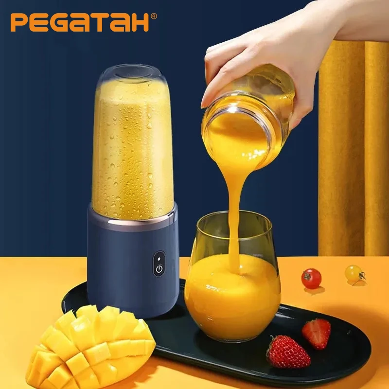 

Electric Juicer 6 Blades Multifunctional Portable Juicer 400ML Juicer Juice Cup Automatic Smoothie Blender