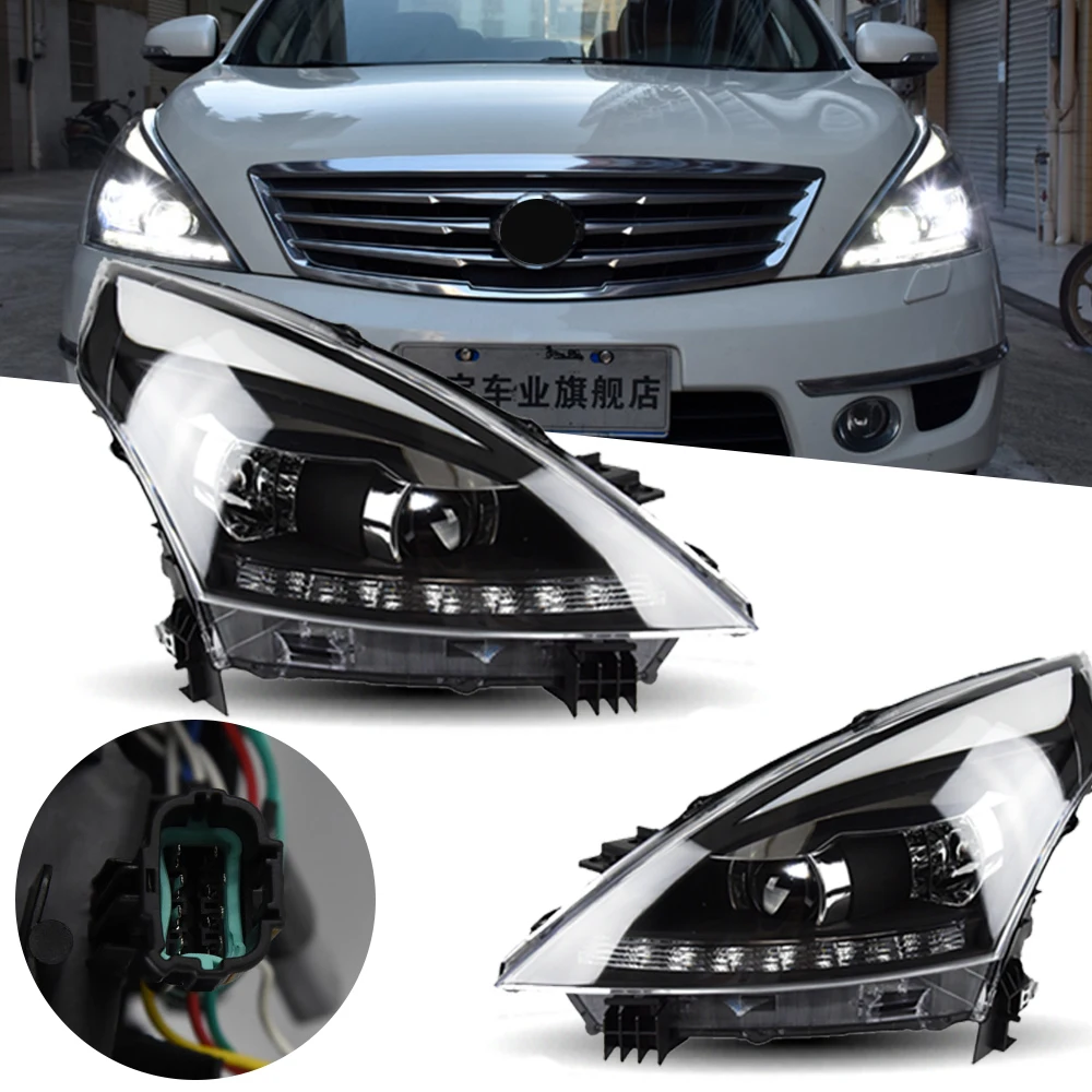 Фото Фара для Teana, светодиодные фары 2009-2012 Altima, автомобильный Стайлинг, DRL, сигнальная линза проектора, автоаксессуары, передняя часть №5