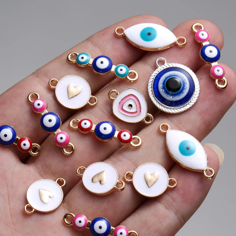 

20pcs/lot Mixed Eye Connector Pendant DIY Bracelet Necklace for Jewelry Making Accessories