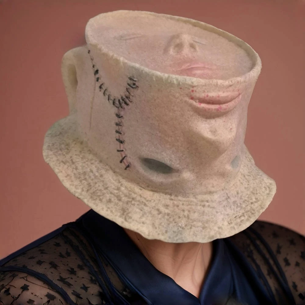 Страшное Человеческое Лицо Шляпа Монстра Унисекс Костюм На Хэллоуин Реквизит