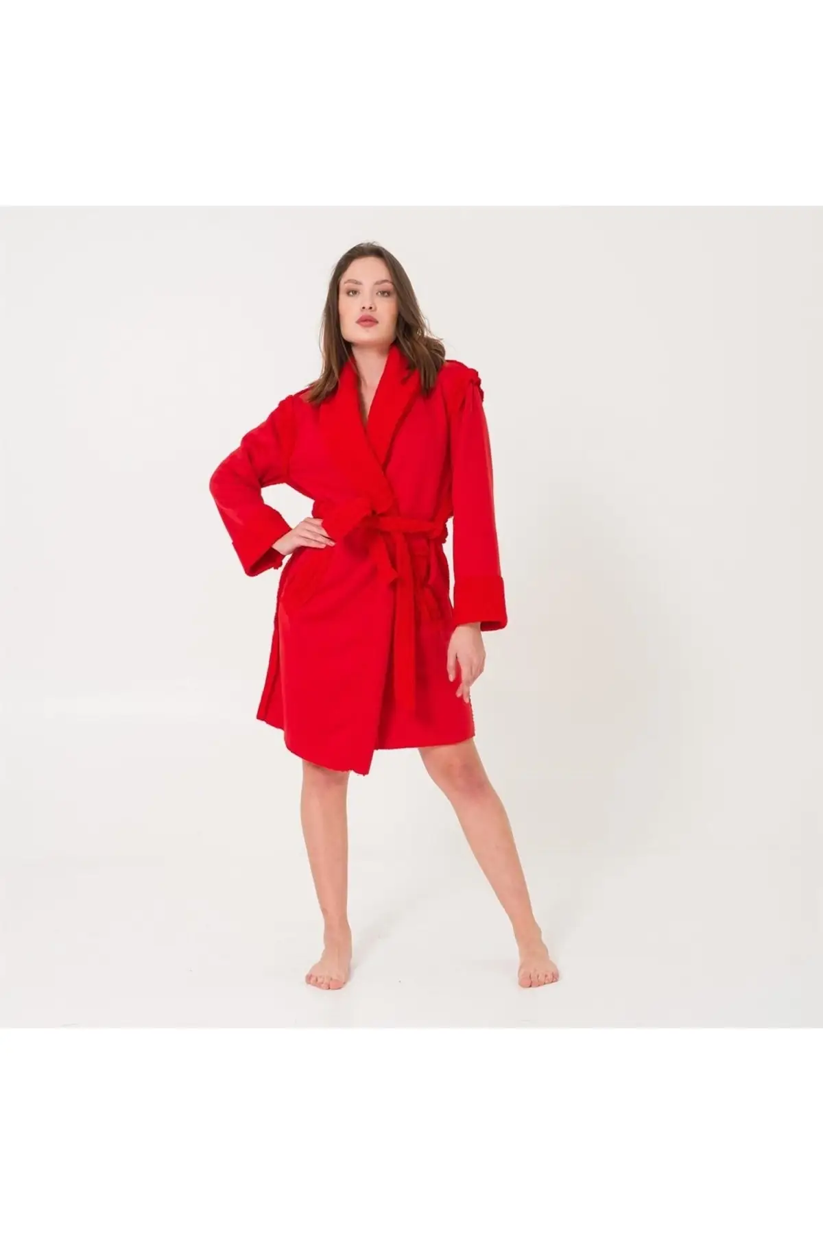 

Dressing Gown Sherpa Faux Wool Teddy Plush Red Fashion Robe Robe Bathrobe Sexy Peignoir Kimono Bride Sleepwear Night Gown Gown