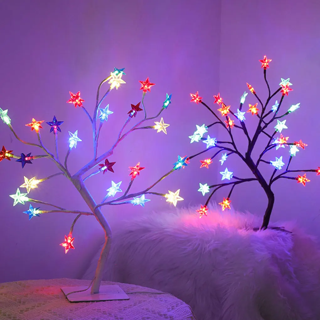 

Plastic LED Glowing Tree Room Decoration Crafted With Materials Affordable Wall Decor Tree Light