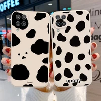 case for samsung a12 a51 a52s 5g a32 cow pattern cover galaxy s20 fe s21 ultra plus a72 a71 a31 a30 a21s a20s a11 a10s a02