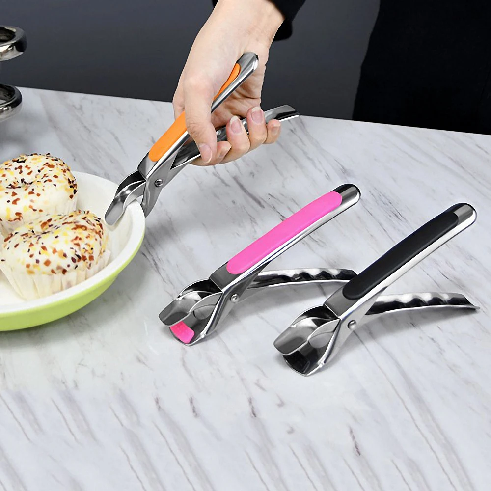 

Stainless Steel Anti-hot Bowl Clip Lifter Holder Gripper Anti-Scald Gripper for Bowl Plate Dish Pot Kitchen Accessories