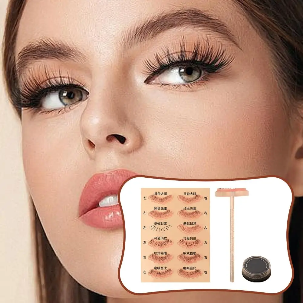 Фототрафарет с ручкой аппликатор для ресниц трафарет макияжа печать быстрое