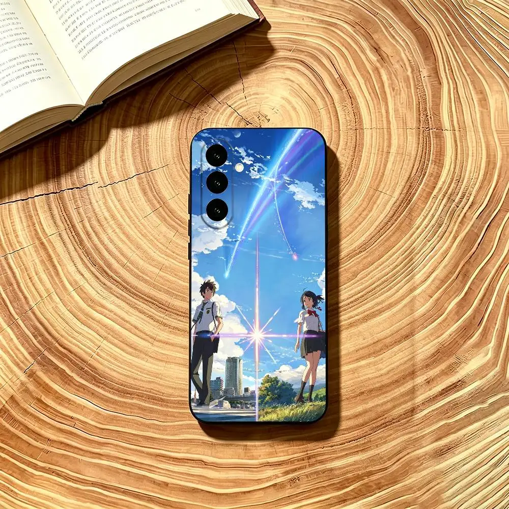 Фото Чехол для телефона с изображением аниме Y-Your Name, мягкий черный, для Samsung Galaxy A73, A72, A71, A70, A53, A52, A51 №5