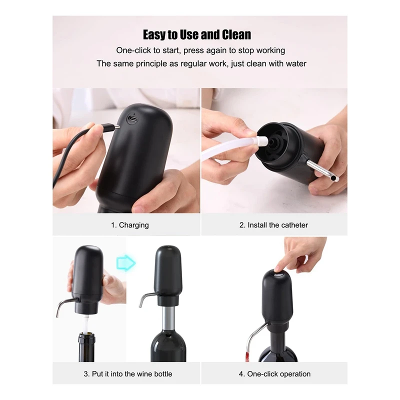 Электрическая наливка для вина с 2 пробками портативный автоматический аэратор 1