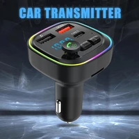 high performance car fm transmitter led mp3 player usb dual ports audio receiver handsfree accessories wireless multifuncti y7s2