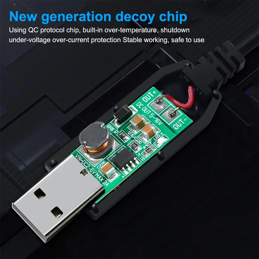 

1m 4.0 Head 9v Battery Charging Cable Universal Durable Usb To Dc5521 Power Cord Rechargeable Stable Office Accessories 3.5mm