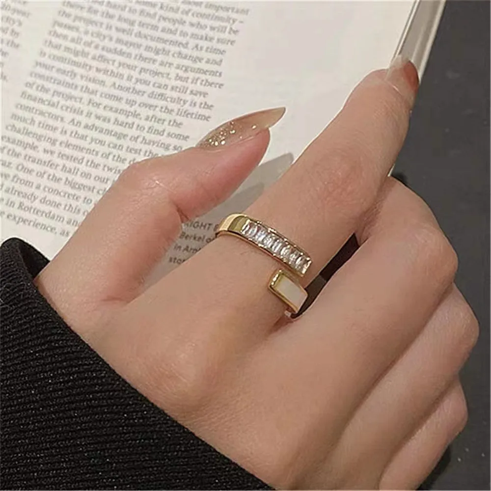 Южнокорейское темпераментное элегантное кольцо на палец эксклюзивный дизайн