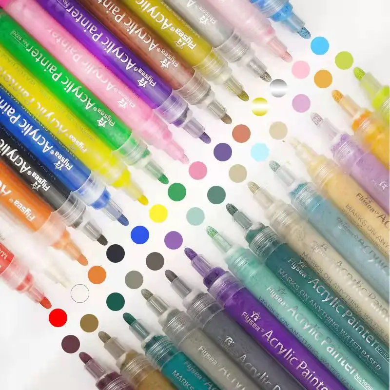 

12/18/24/28 Color Marker Set Color Marker Pen Waterproof Paint Pens Personalized Design Tool Birthday Gift