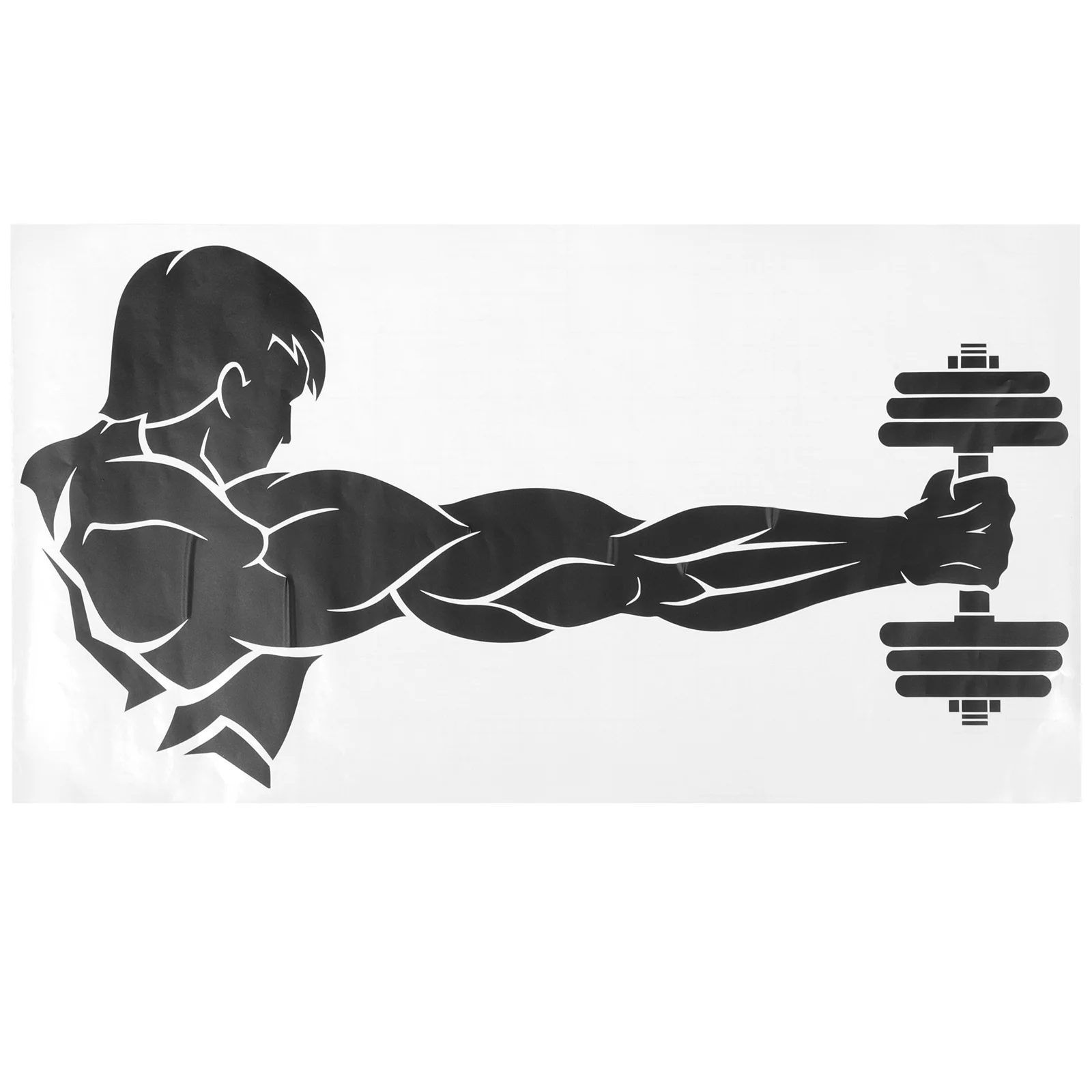 

Sportsman Hold Dumbbell Decal Gym Wall Decal Wall Sticker Gym Wall Adhesive Decal