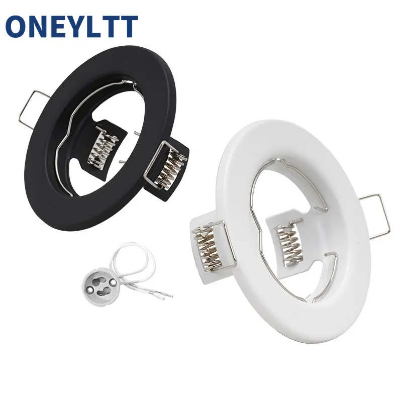 

2PCS/Lot Lamp Holder MR16 GU10 GU5.3 Frame Iron Body Fitting With GU10 MR16 Base Socket Applied Spotlight Fixture for Ceiling