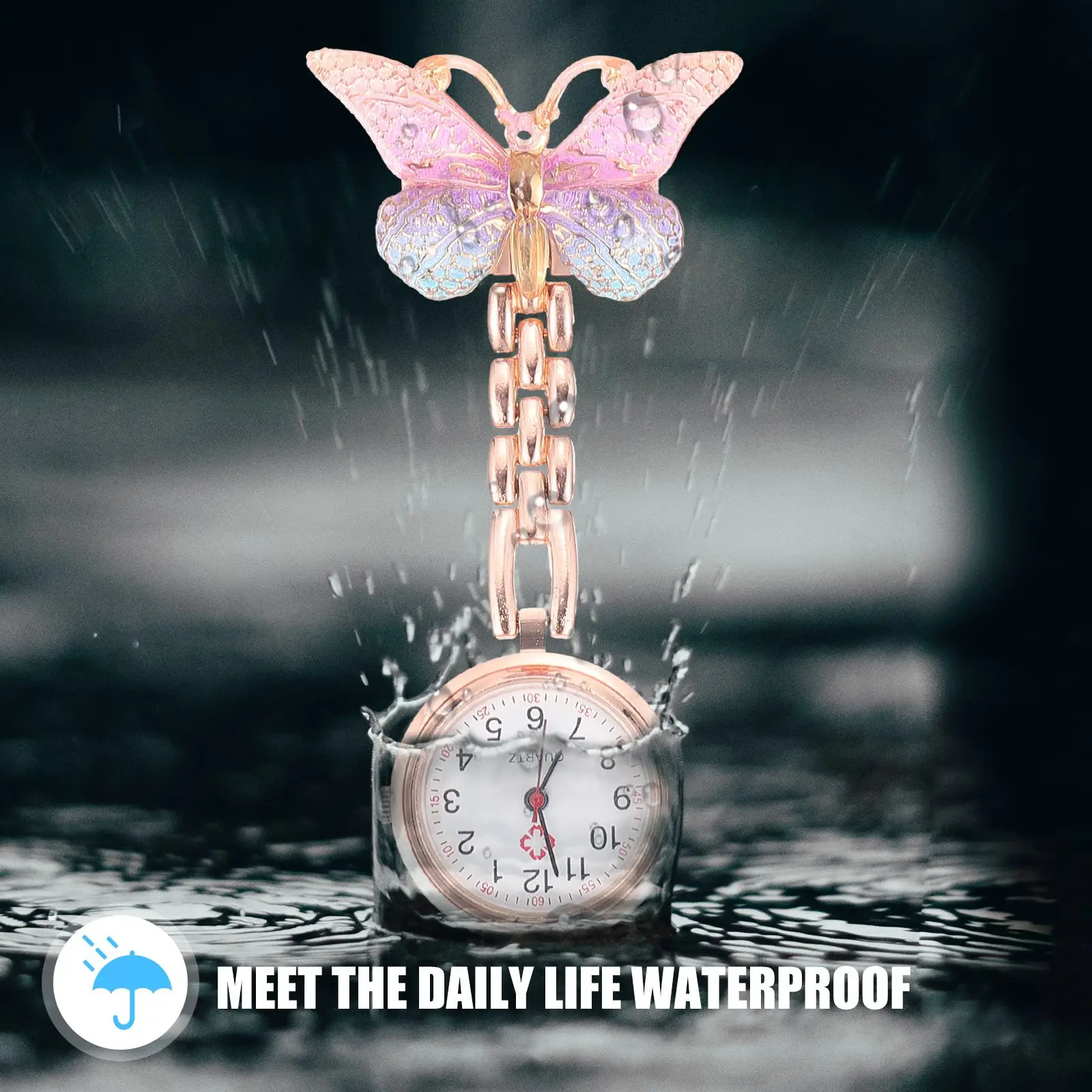 Watch Nurse Pocket Nursing Badgees Clip Nursing Fob Women Badge Hanging Lapel Accessories Retractable Brooch Men Pin