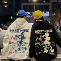disney mickey minnie mouse pullover womens kawaii casual harajuku top print hooded loose sweater long sleeve 2021 new clothes