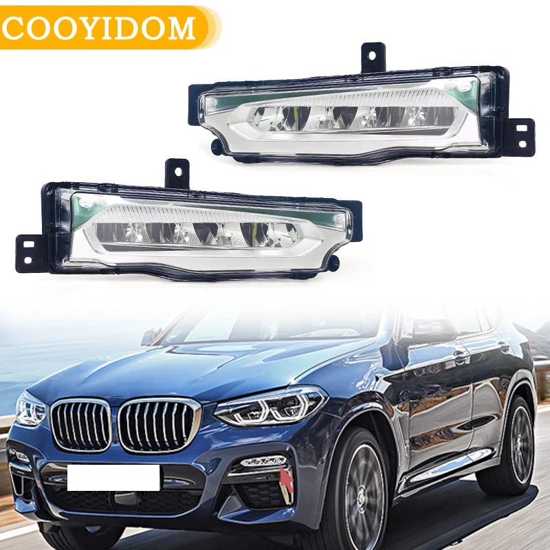Передний бампер противотуманная лампа дневного света для BMW X3 X4 G01 G02 G08 2018 2019 фара