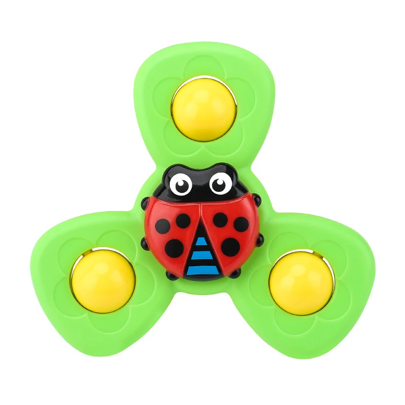 FunnyCartoon Insect Fidget Spinner Baby Toys Suction Cups Spinner Top Toy Relief Stress Educational Fingertip Toys For Kids