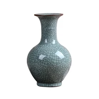 Ornaments Ceramics Antique Style Official Kiln Flower Container Vase Classical Chinese House Hallway Decorations Living
