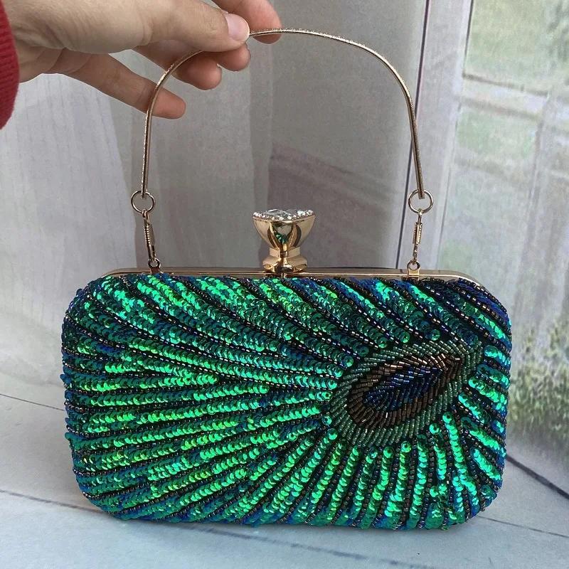 Вечерние сумки в стиле ретро женские сумки-клатчи с вышивкой бисером кошелек