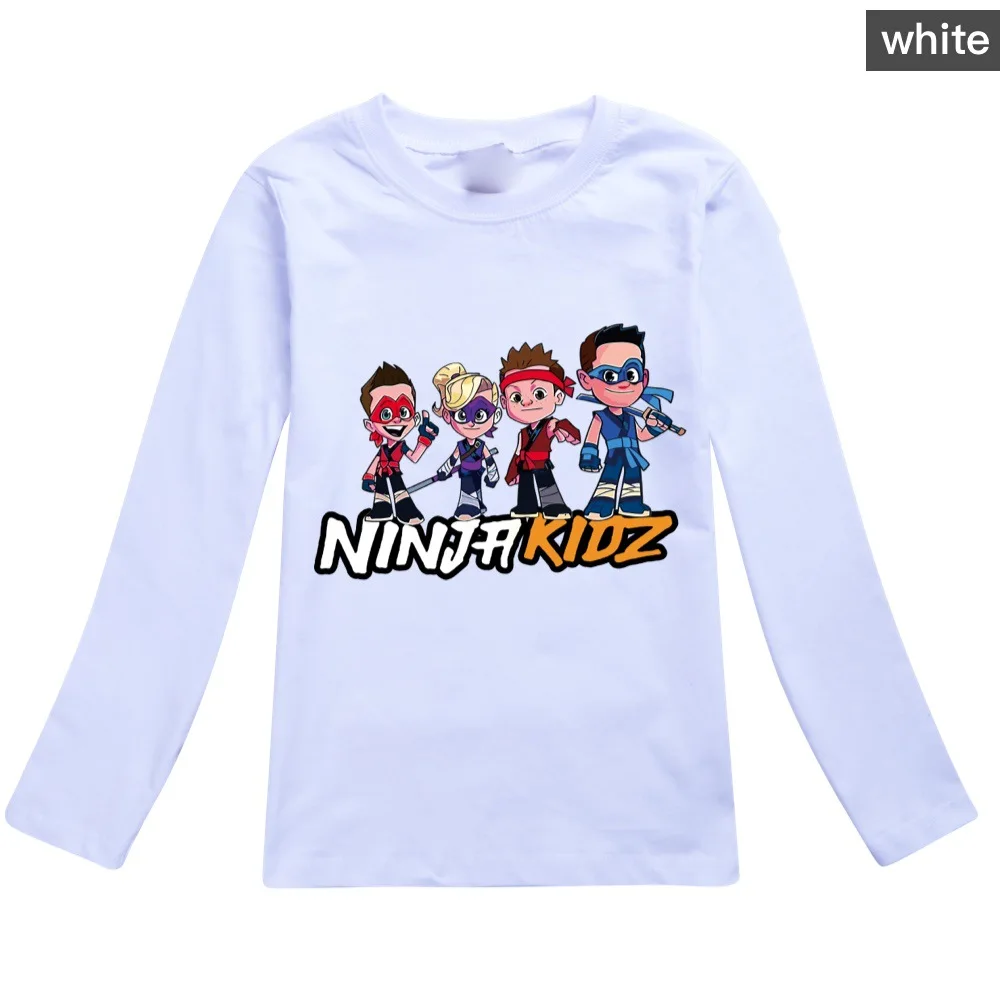 Футболка с принтом Game NINJA KIDZ для маленьких мальчиков, мода 2024, осенние детские футболки с длинными рукавами, хлопковая детская одежда с героями мультфильмов, топы, футболки (art.: 3920cd7dd6825) - 3920cd7dd6825