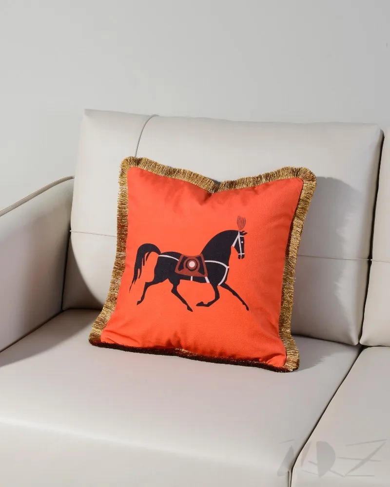 Подушка с лошадью чехол для дивана стула гостиной рисунком тела chuc декоративные