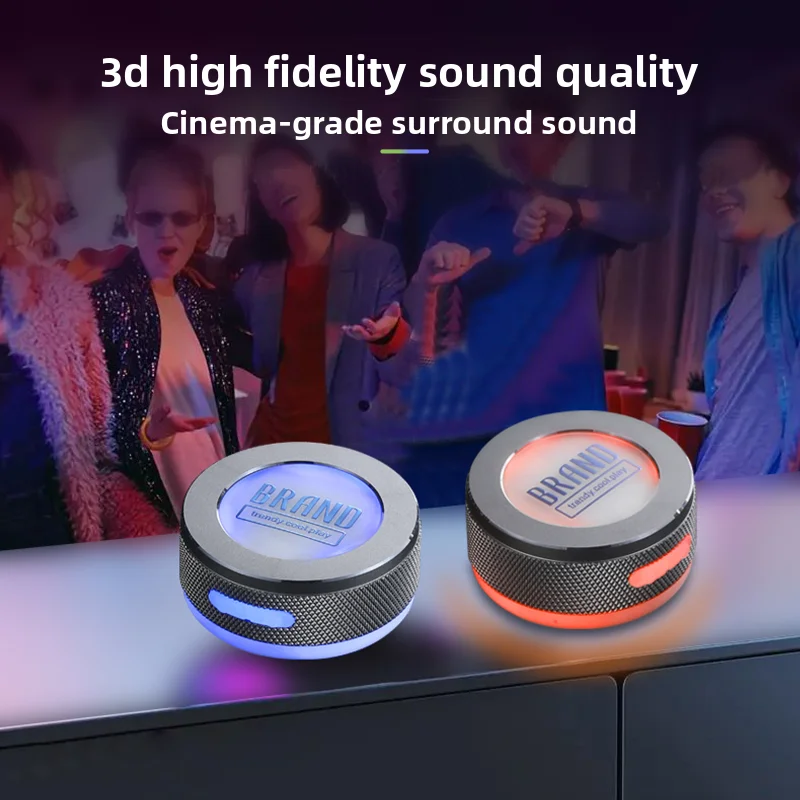 Фото Миниатюрная портативная Bluetooth-колонка с костной проводимостью, беспроводной сабвуфер, магнитный металлический корпус, мощный звук №2