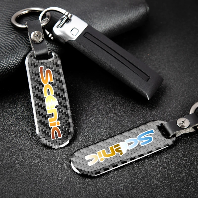 

For renault scenic 2 3 4 car accessories free support free custom carbon fiber metal high quality keychain For renault scenic