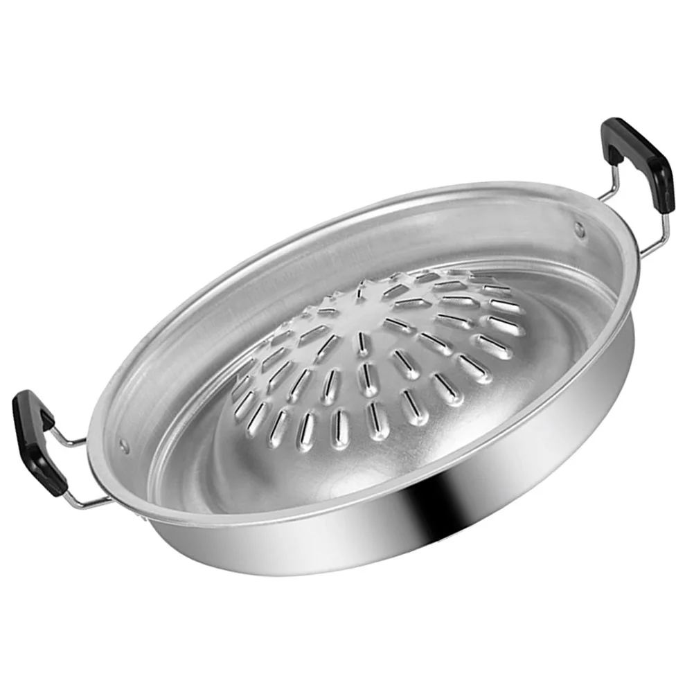 

Outdoor BBQ Grill Portable Basket Camping Stove Plate Reusable Tray Supplies Metal Pan Aluminum