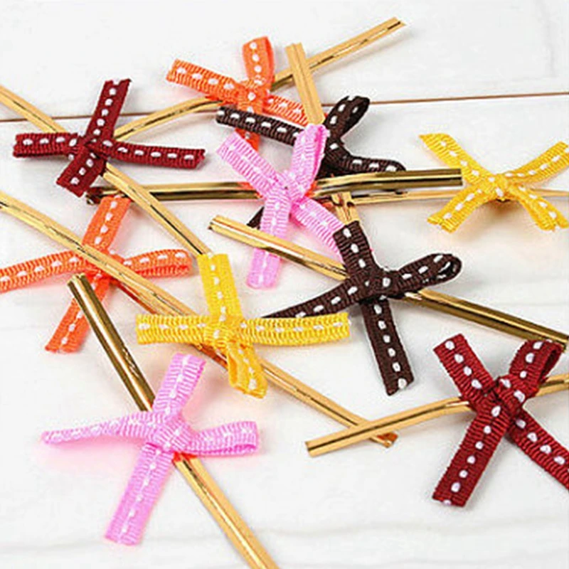 Лента бант твист галстук для хлебобулочных конфет сумка упаковки подарков