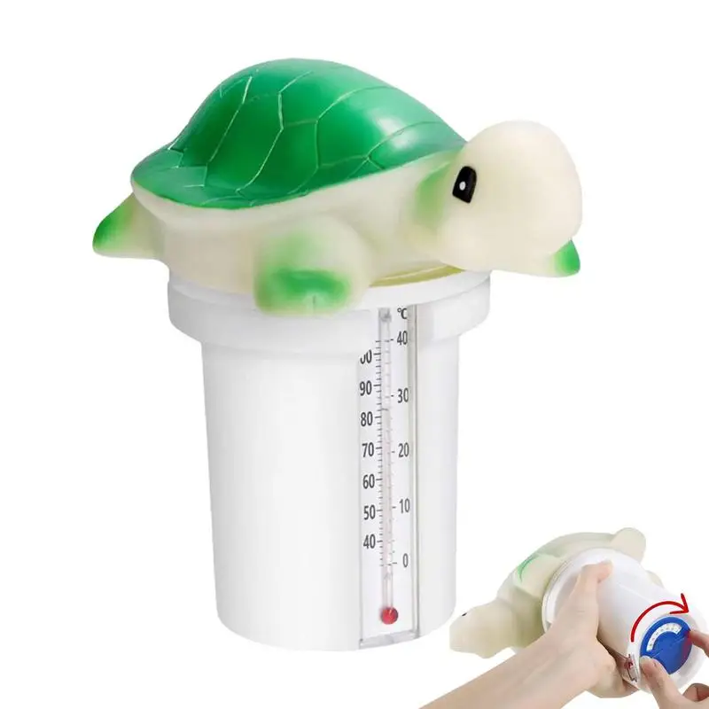 

Chlorine Tablet Floater Hot Tub Chlorine Floater With Built-in Thermometers 2 In 1 Pool And Hot Tub Chlorine Dispenser For