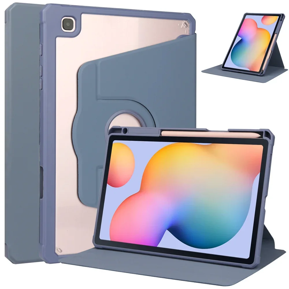 Чехол для планшета Samsung Galaxy Tab S6 Lite 10 4 P610 S7 S8 11 PLUS 360 Roating Smart Чехлы FE Cover