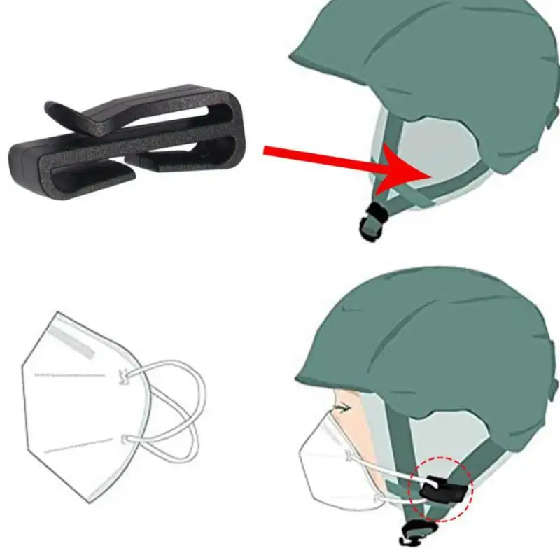 

Ski Helmet Goggles Hook Stand Cycling Face Mask Tight Adjust Clip Support Helmet Mask Holder Clip Bicycle Helmet Accessories