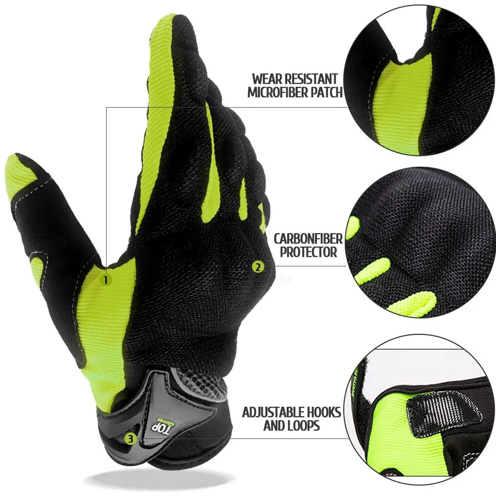 Мотоциклетные Перчатки дышащие защитные перчатки для сенсорных экранов езды на