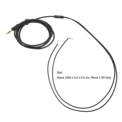 Новый бескислородный медный провод 1,5 м, провод для обслуживания наушников, сменный кабель для наушников «сделай сам», аудиокабель 3,5 мм