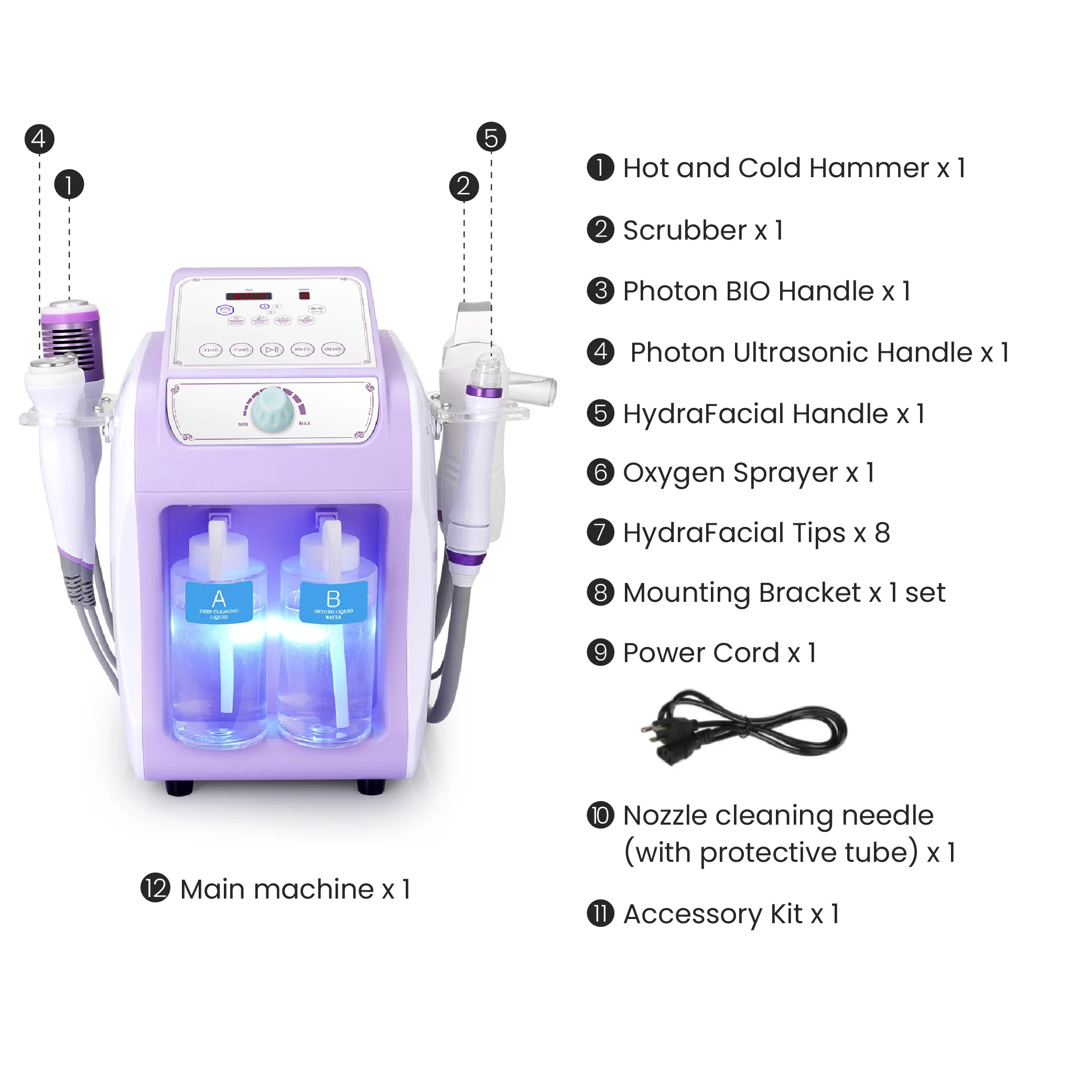 Профессиональная гидро-дермабразия аквапилинг ультразвуковой уход за лицом